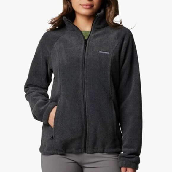 Columbia Jacket Women's Size 3X Black Fleece Full-Zip Benton Springs WW6439 Soft - Picture 1 of 14